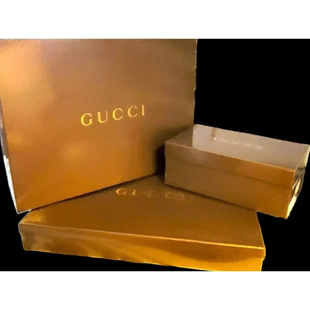 Lot Of 3 Gucci Glossy Boxes Large From Throw‎ Blankets & Mens Shoes